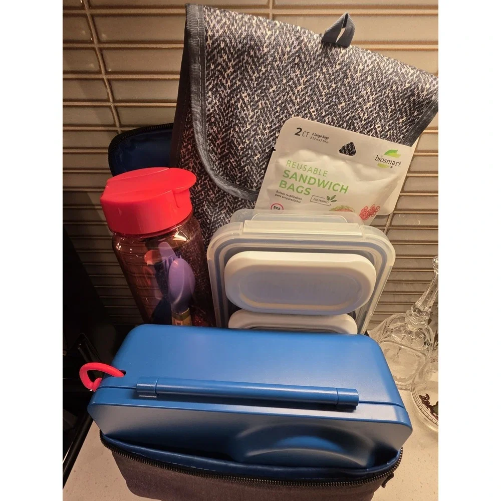 Lunch Bundle Set-Sandwich Bags, Variety Of Lunchboxes, Water Bottle, Utensils